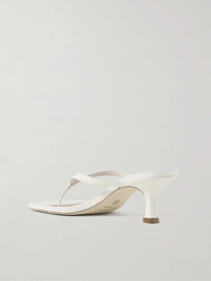 STAUD - Freja Leather Sandals - White - Image 3