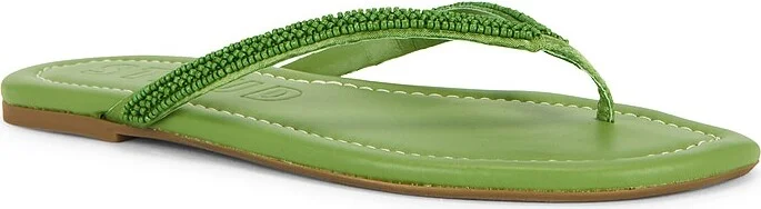 Staud Freja Thong Sandal in Green - Image 2