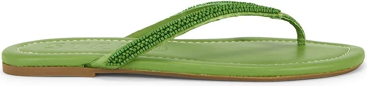 Staud Freja Thong Sandal in Green