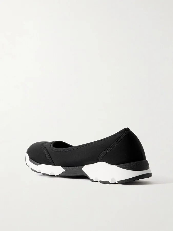 STAUD - Gino Paneled Neoprene Ballet Flats - Black - Image 3