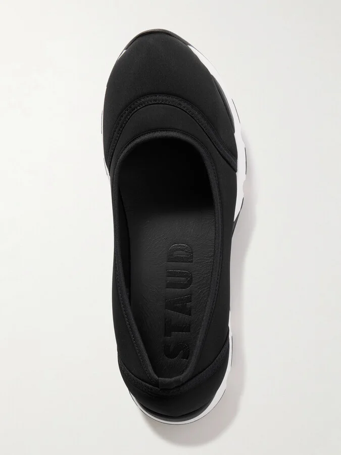 STAUD - Gino Paneled Neoprene Ballet Flats - Black - Image 5