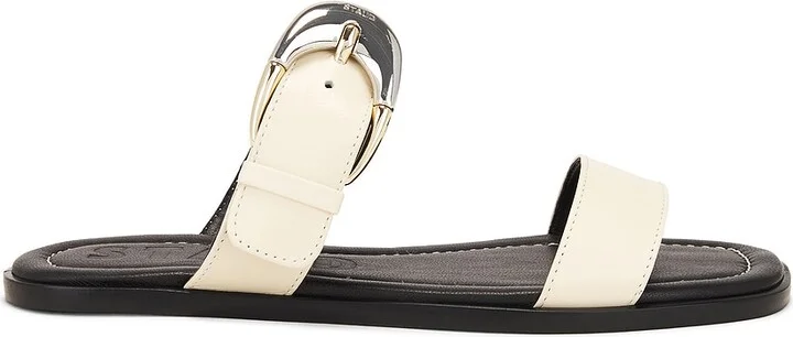 Staud Harlow Flat Sandal in Cream