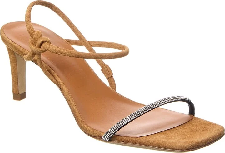 Staud Laurel Crystal Suede Sandal