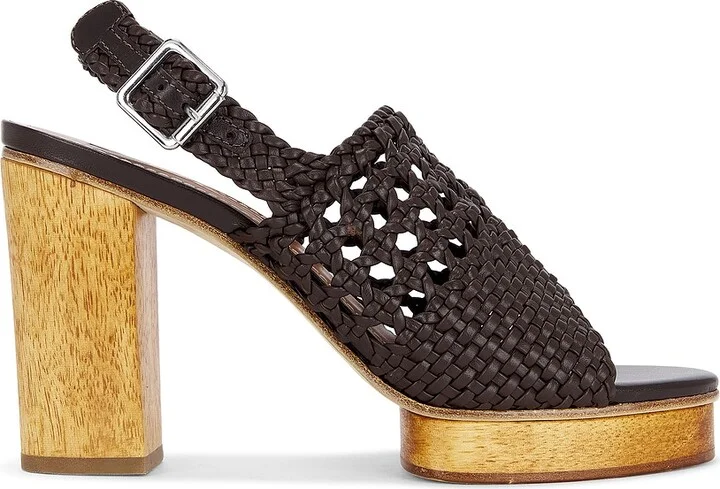 Staud Martina Platform Sandal in Chocolate