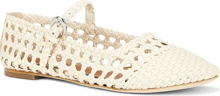 Staud Mary Jane Nell Flat in Cream - Image 2