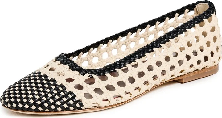 STAUD Nell Crochet Ballerina Flats