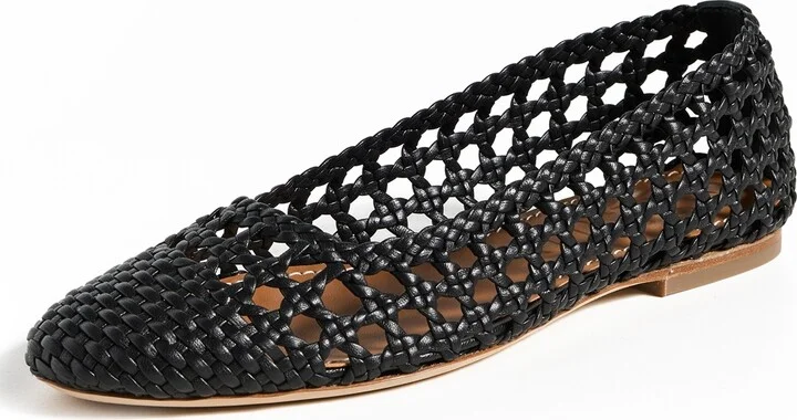 STAUD Nell Crochet Ballerina Flats