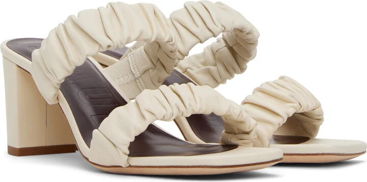 Staud Off-White Frankie Heeled Sandals - Image 4