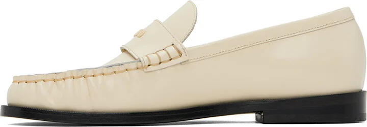Staud Off-White Loulou Loafers - Image 3