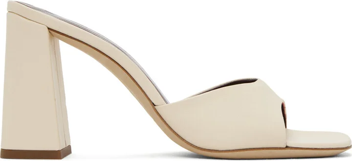 Staud Off-White Sloane Heeled Sandals