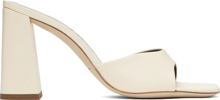 Staud Off-White Sloane Heeled Sandals