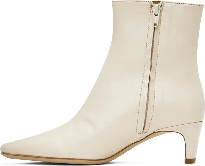 Staud Off-White Wally Ankle Boots - Image 3
