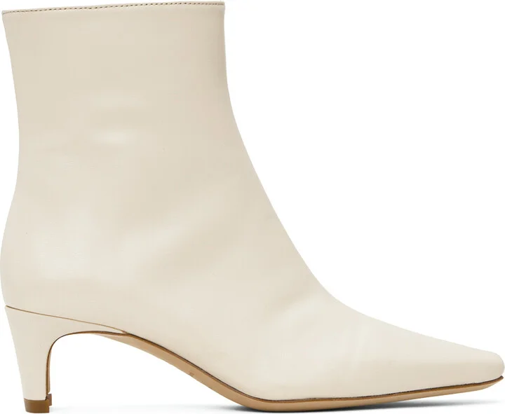Staud Off-White Wally Ankle Boots