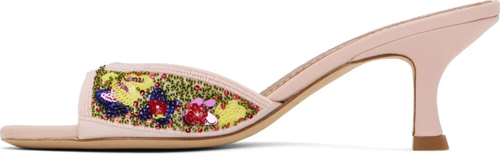 Staud Pink Brigitte Mules - Image 3