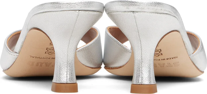 Staud Silver Brigitte Mule Sandals - Image 2