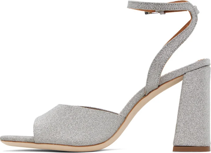 Staud Silver Solange Heeled Sandals - Image 3