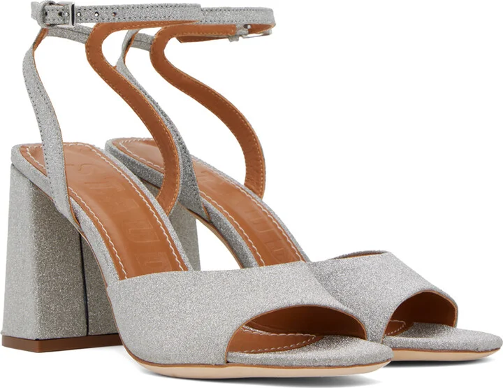 Staud Silver Solange Heeled Sandals - Image 4