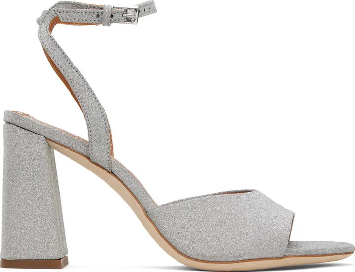 Staud Silver Solange Heeled Sandals