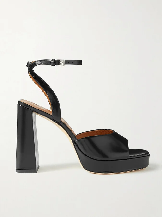 STAUD - Solange Leather Platform Sandals - Black