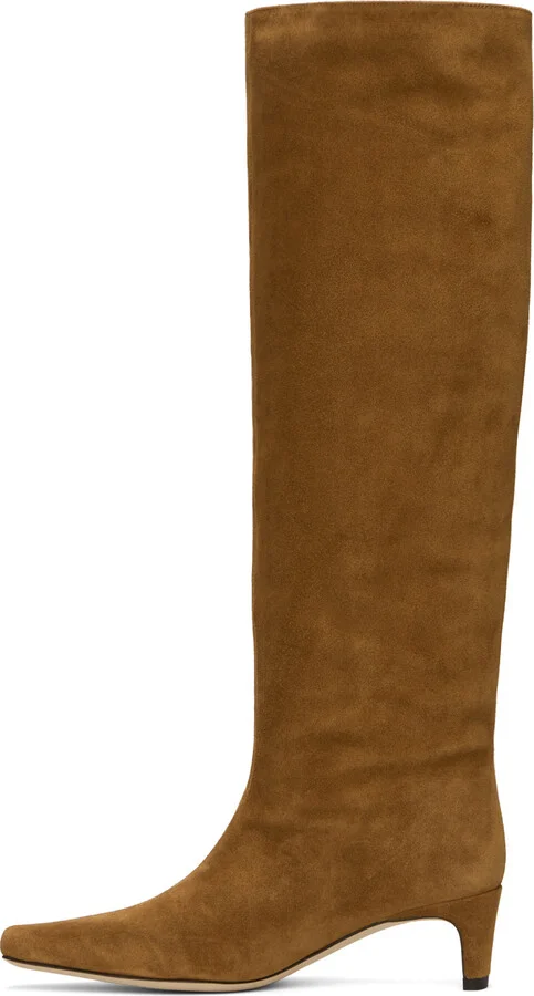 Staud Tan Wally Suede Tall Boots - Image 3