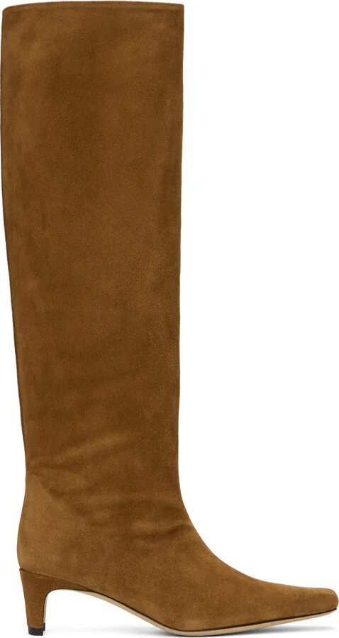 Staud Tan Wally Suede Tall Boots