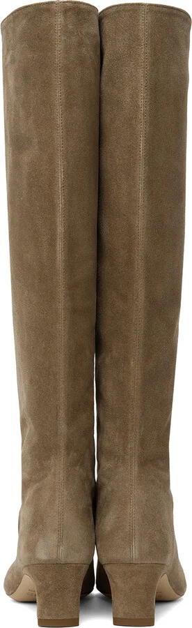 Staud Taupe Wally Suede Tall Boots - Image 2
