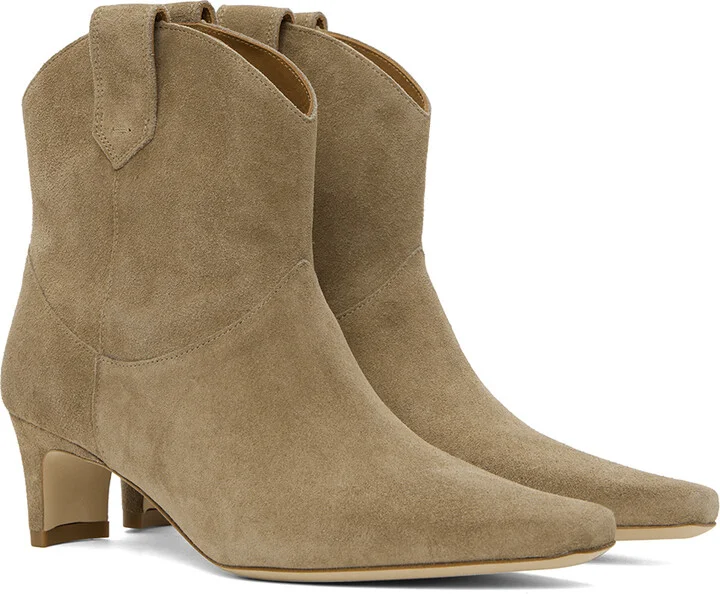 Staud Taupe Western Wally Ankle Boots - Image 4