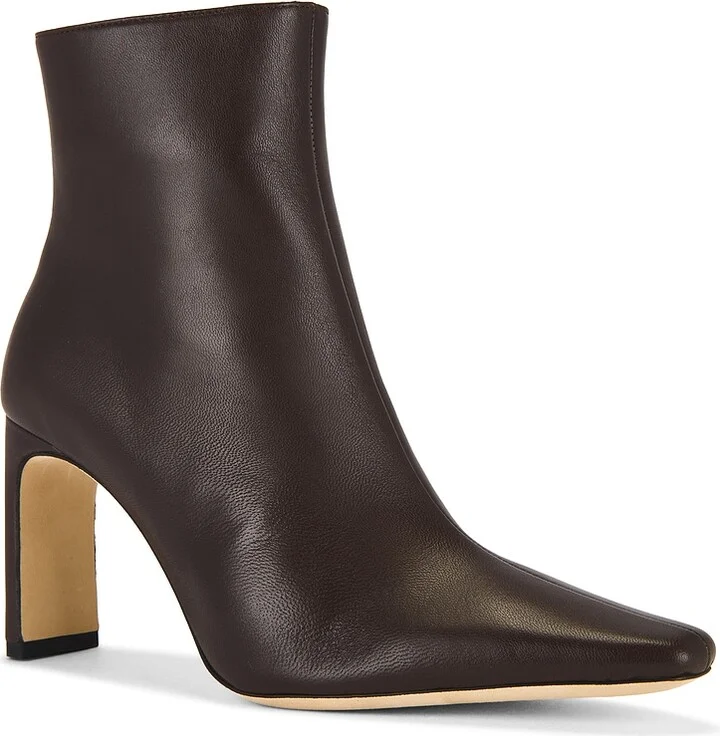 Staud Wally Ankle High Heel Boot in Chocolate - Image 2