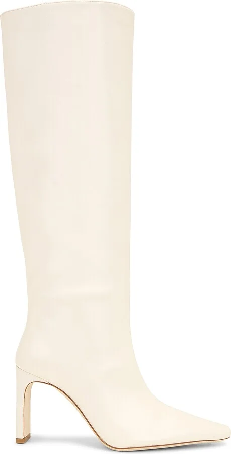 Staud Wally High Heel Boot in Cream