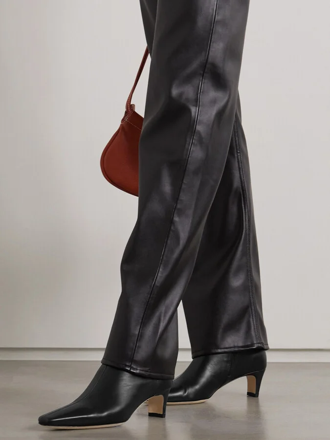 STAUD - Wally Leather Ankle Boots - Black - Image 2