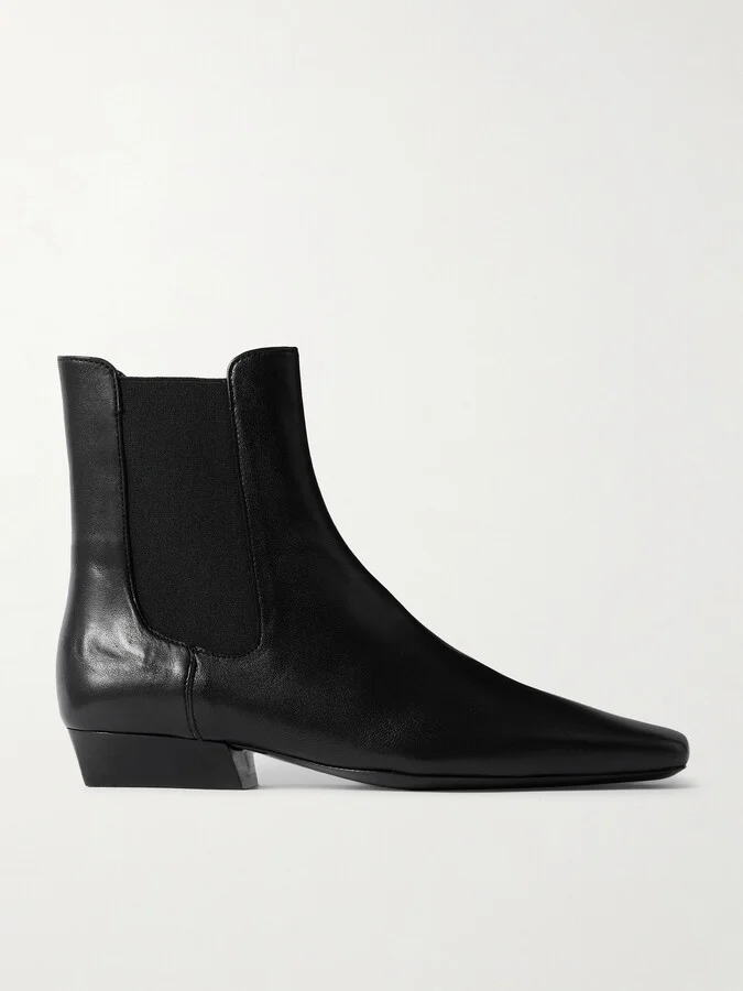 STAUD - Wally Leather Chelsea Boots - Black