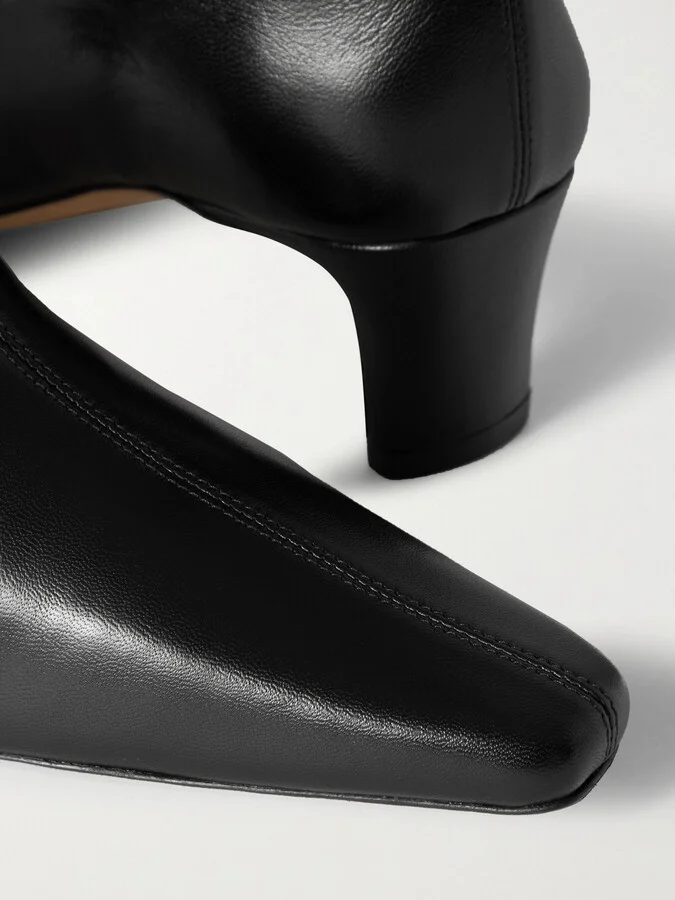STAUD - Wally Leather Knee Boots - Black - Image 4