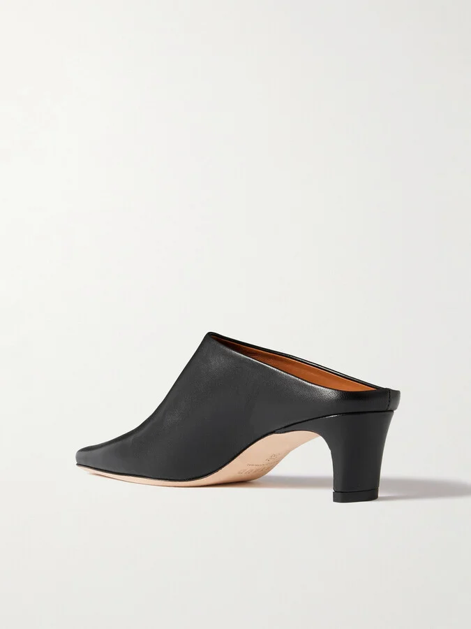STAUD - Wally Leather Mules - Black - Image 3