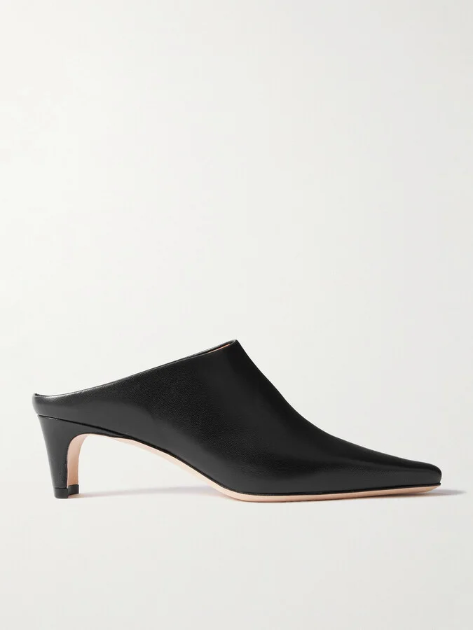 STAUD - Wally Leather Mules - Black
