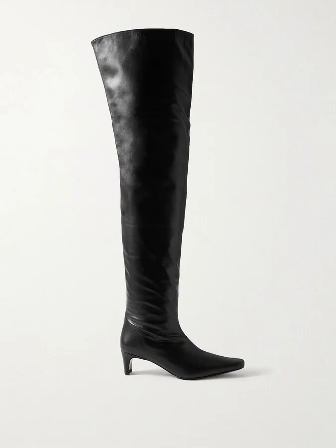 STAUD - Wally Leather Over-the-knee Boots - Black