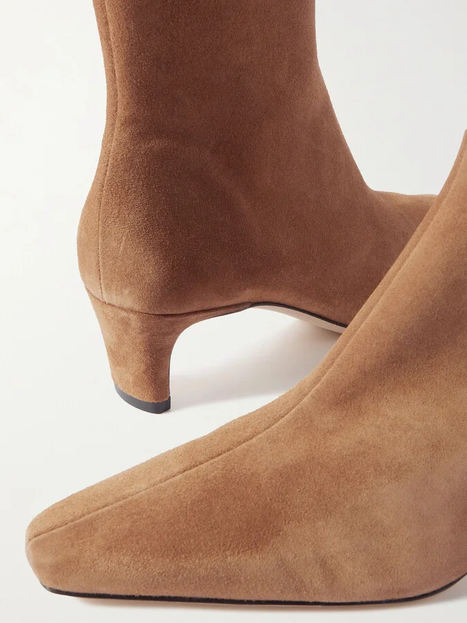 STAUD - Wally Suede Ankle Boots - Brown - Image 4