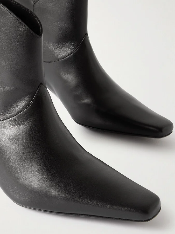 STAUD - Western Wally Leather Ankle Boots - Black - Image 4