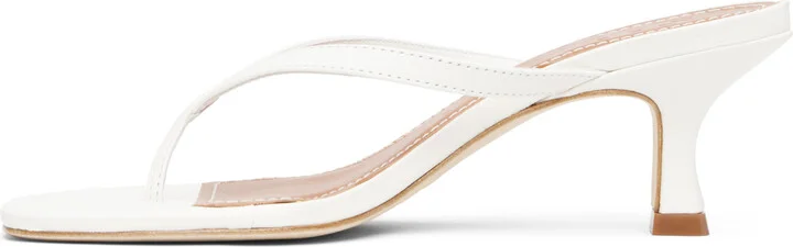 Staud White Freja Kitten Heeled Sandals - Image 3