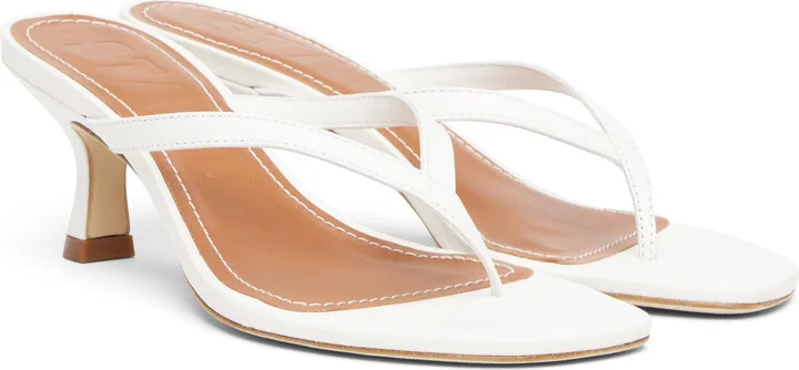 Staud White Freja Kitten Heeled Sandals - Image 4