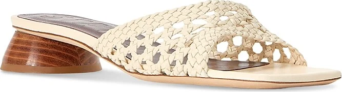 Staud Women's Simone Slip On Crochet Low Heel Sandals