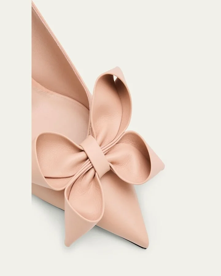 Staz Leather Bow Slingback Pumps - Image 2