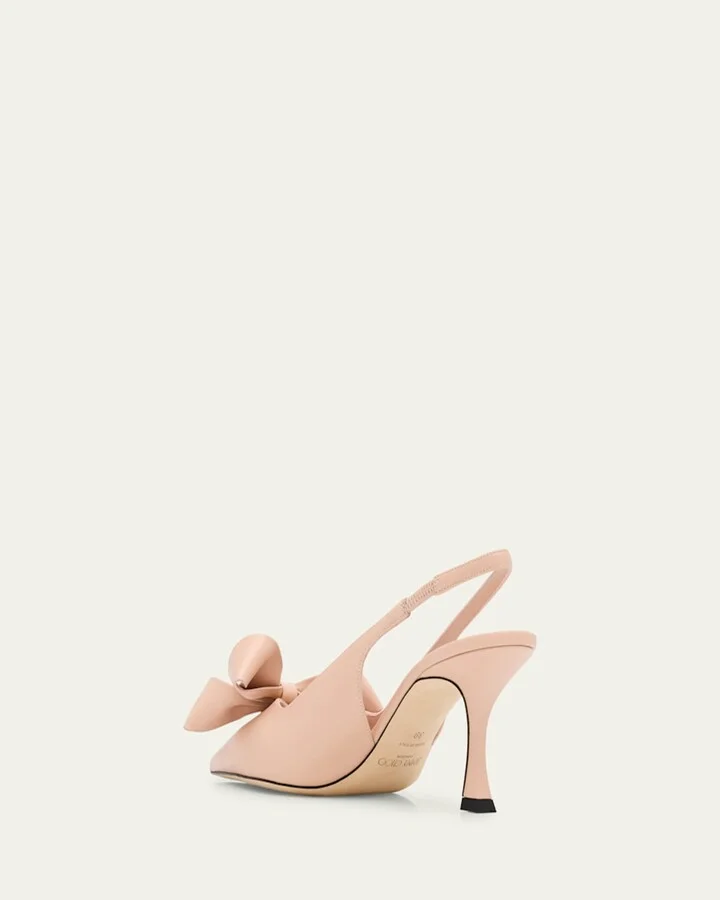 Staz Leather Bow Slingback Pumps - Image 3