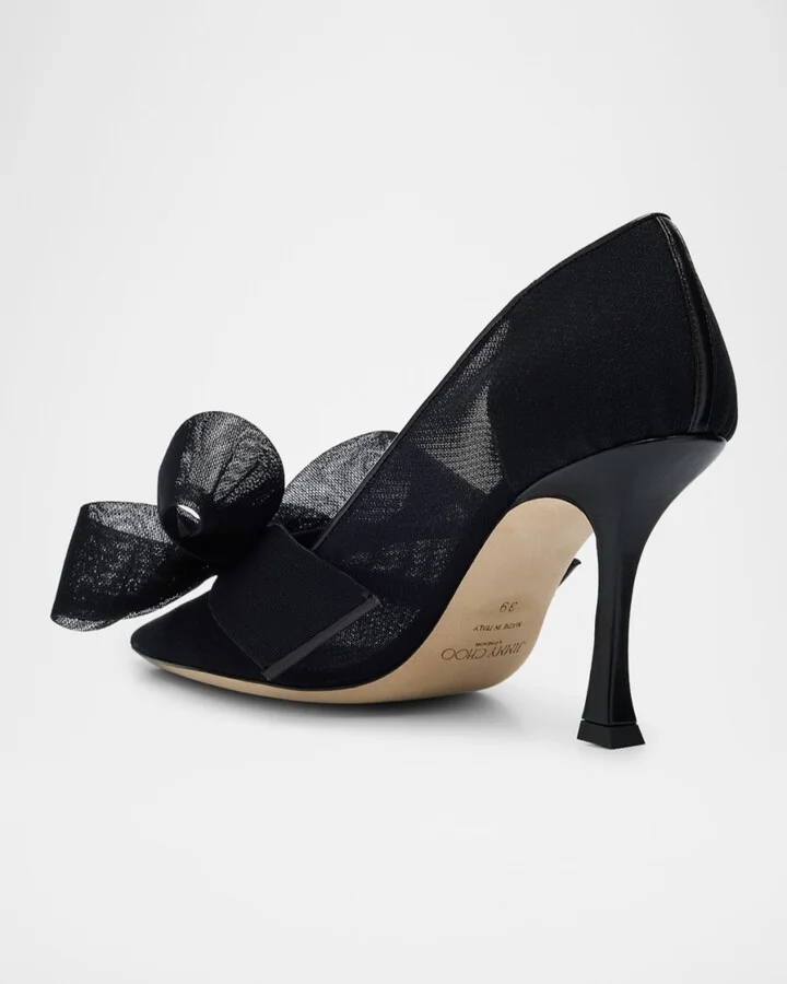 Staz Nylon Mesh Bow Pumps - Image 3