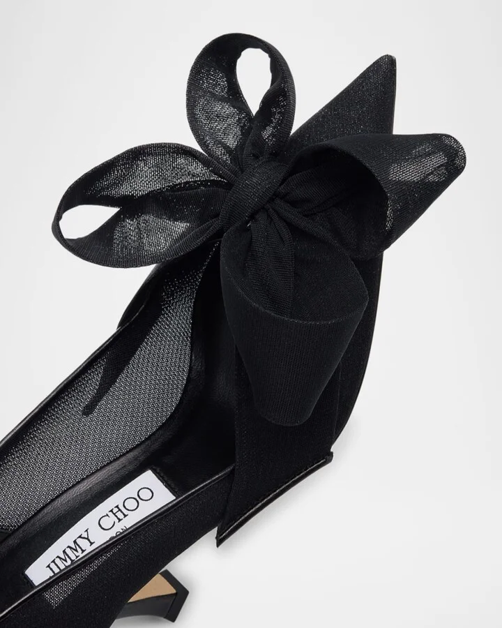 Staz Nylon Mesh Bow Pumps - Image 6