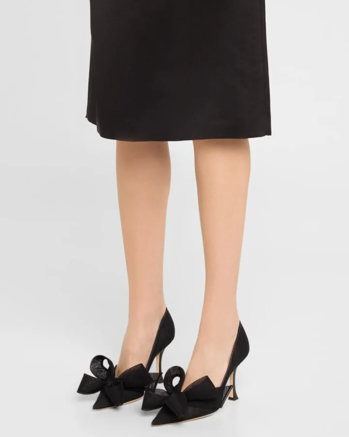 Staz Nylon Mesh Bow Pumps - Image 10