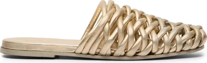 Steccoblocco woven leather mules