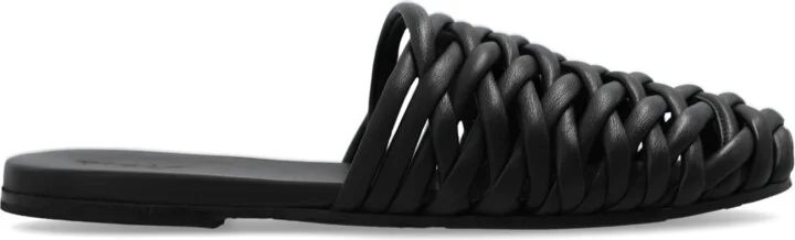 ‘Steccoblocco’ Woven Slides, , - Black