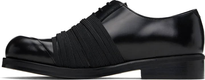 Stefan Cooke Black Elastic Biker Oxfords - Image 3