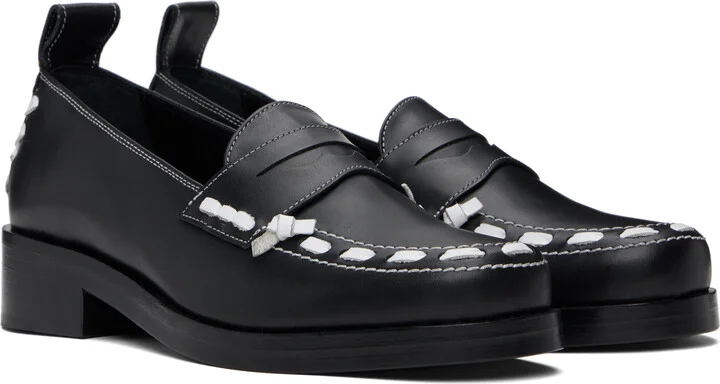 Stefan Cooke Black Leather Loafers - Image 4