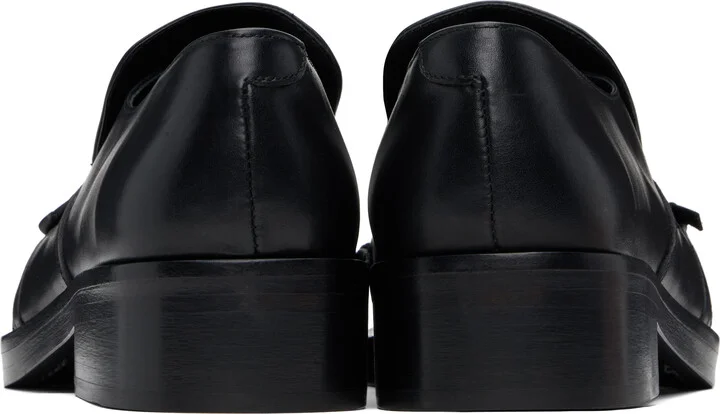 Stefan Cooke Black Leather Slip-on Loafers - Image 2